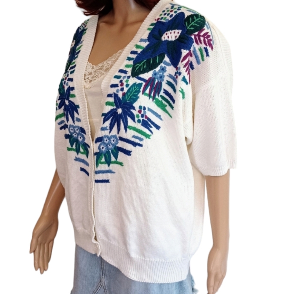 Vintage Lucia Cardigan Sweater - Size XL